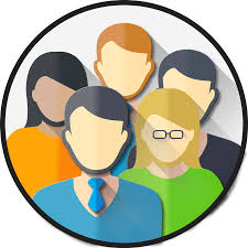 A bunch of users in a circle