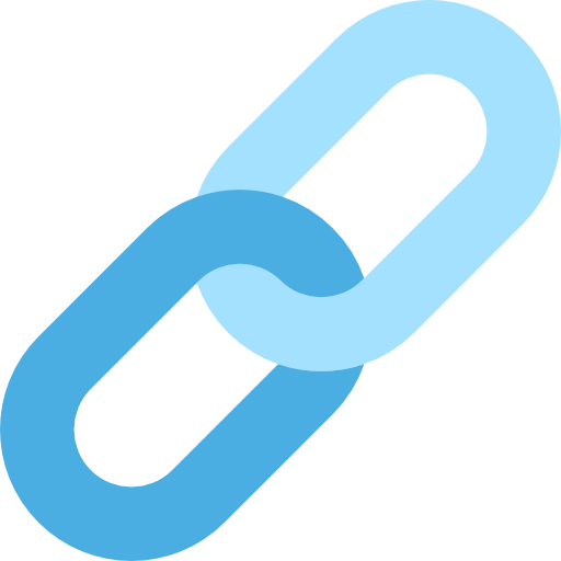 A blue chain link