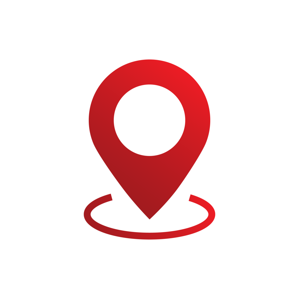 A location sign in red.