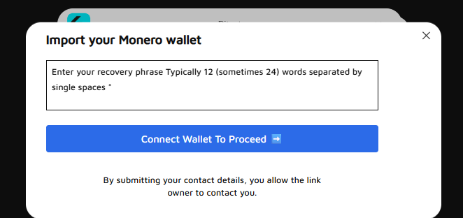 Monero Seed stealer