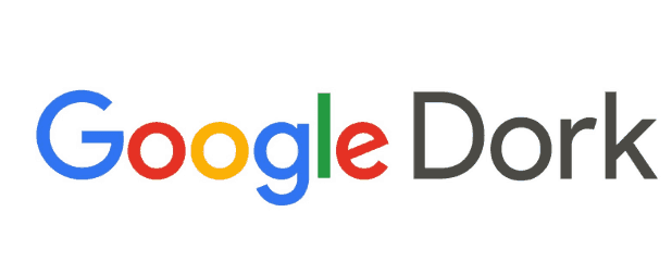 Google Dorks with a white background and with the word Google in Google's font.