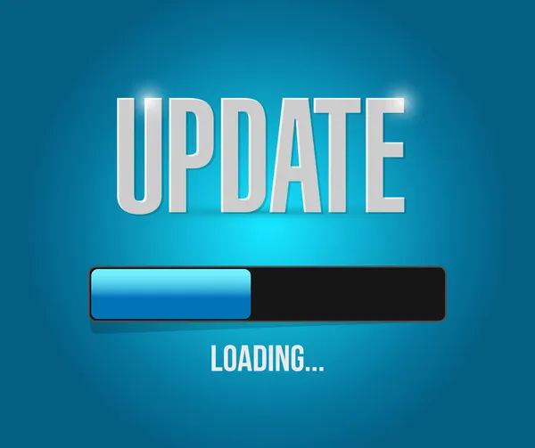 A progress bar indicating "UPDATE LOADING..." with a blue fill.